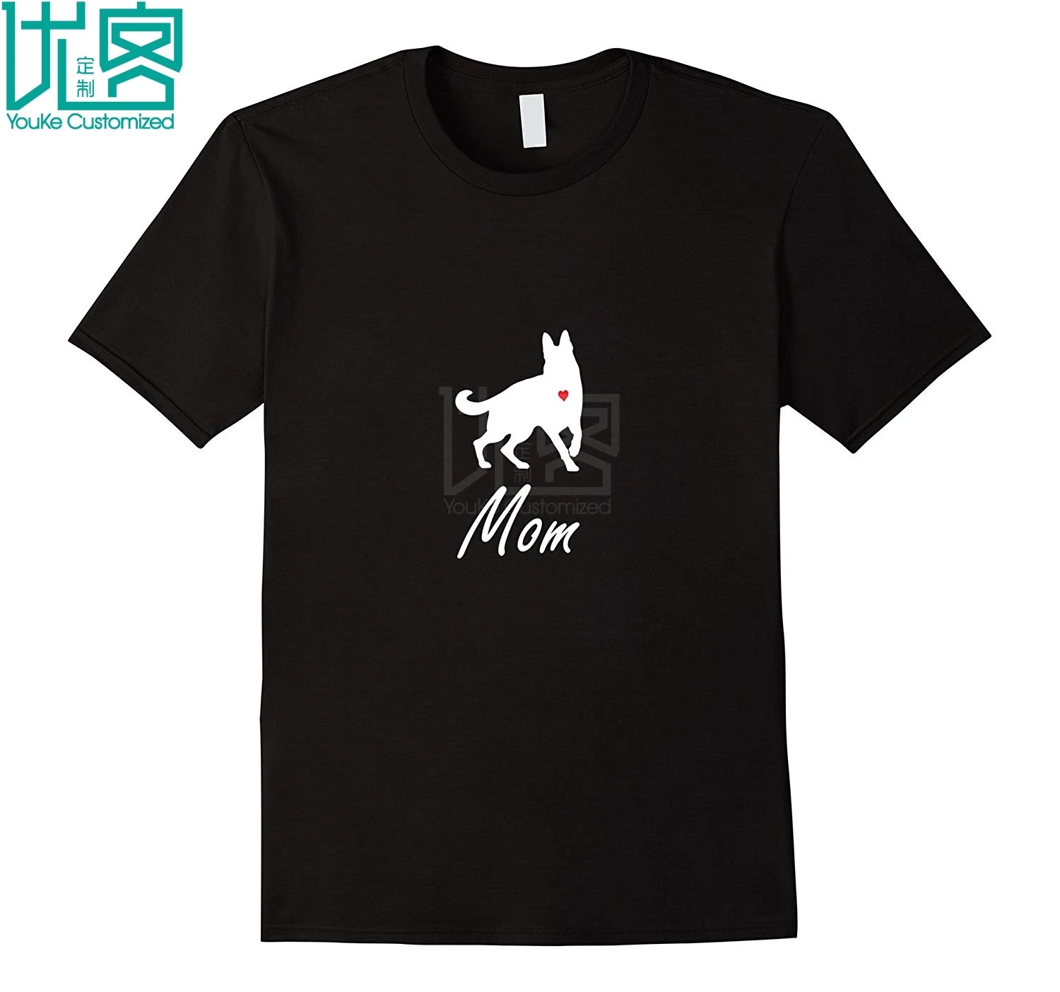 Немецкая овчарка мама белая милая собака мать футболка удивительный короткий