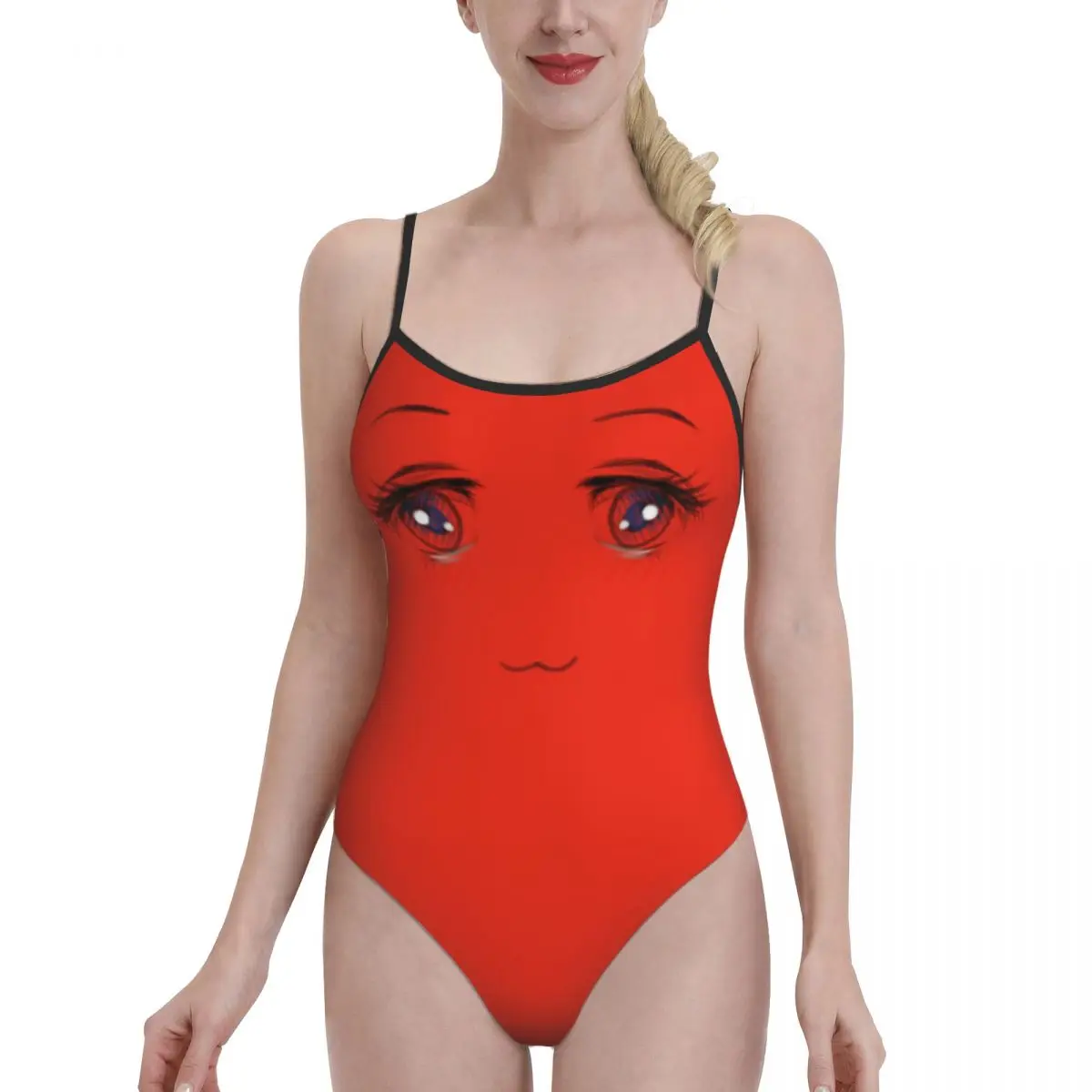 

women 2021 sexy Bikinis Cartoon Expression (20) Women Swimsuit One-Piece Bikini Cartoon Women Beach wear