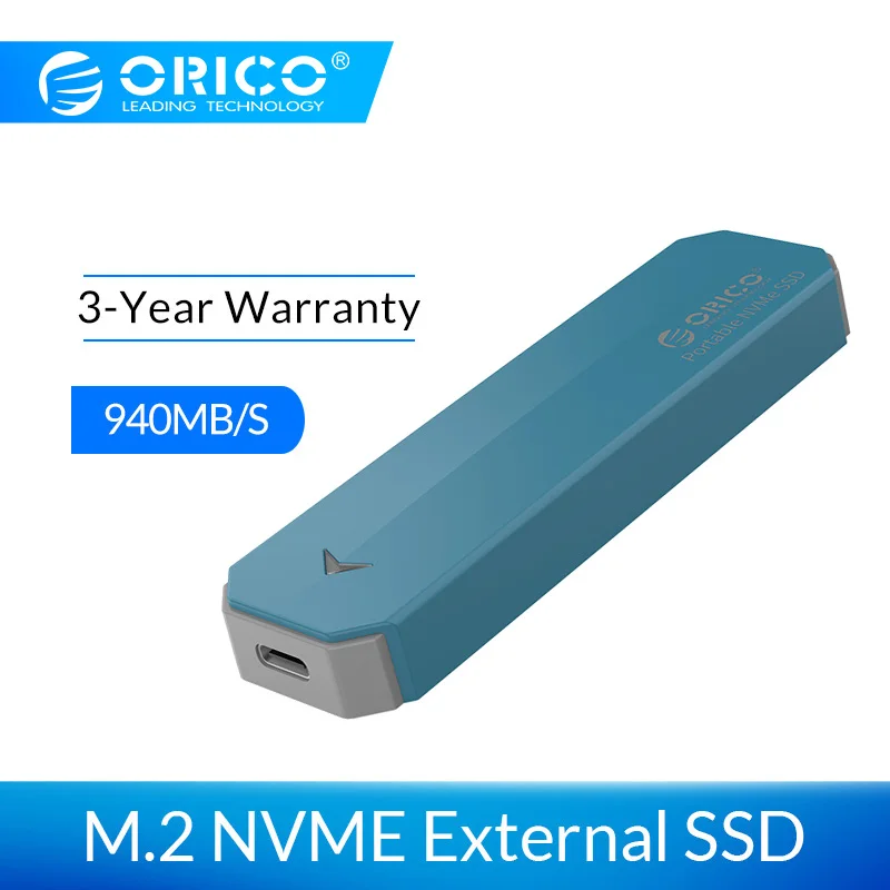 Внешний жесткий диск ORICO M2 NVME 1 ТБ SSD 128GB 256GB 512GB M.2 NVME SSD Портативный твердотельный накопитель с USB 3,1 типа C