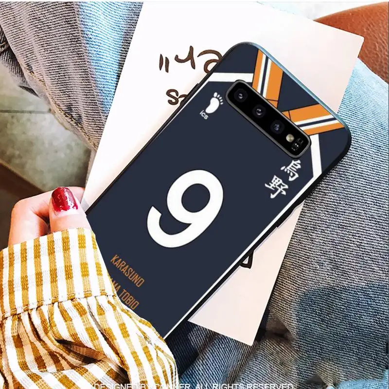 

Karasuno Jersey Shoyo Hinata Black Soft Phone Case For Samsung S9 10 20 Plus Note 9 10 10plus 20 Ultra A20 21s J7 Plus 8