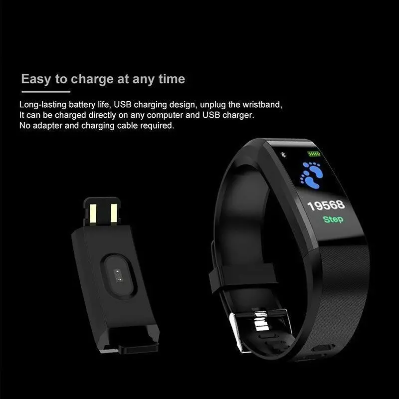 Умный Браслет ID115 Plus с OLED экраном спортивный шагомер часы для фитнеса бега ходьбы