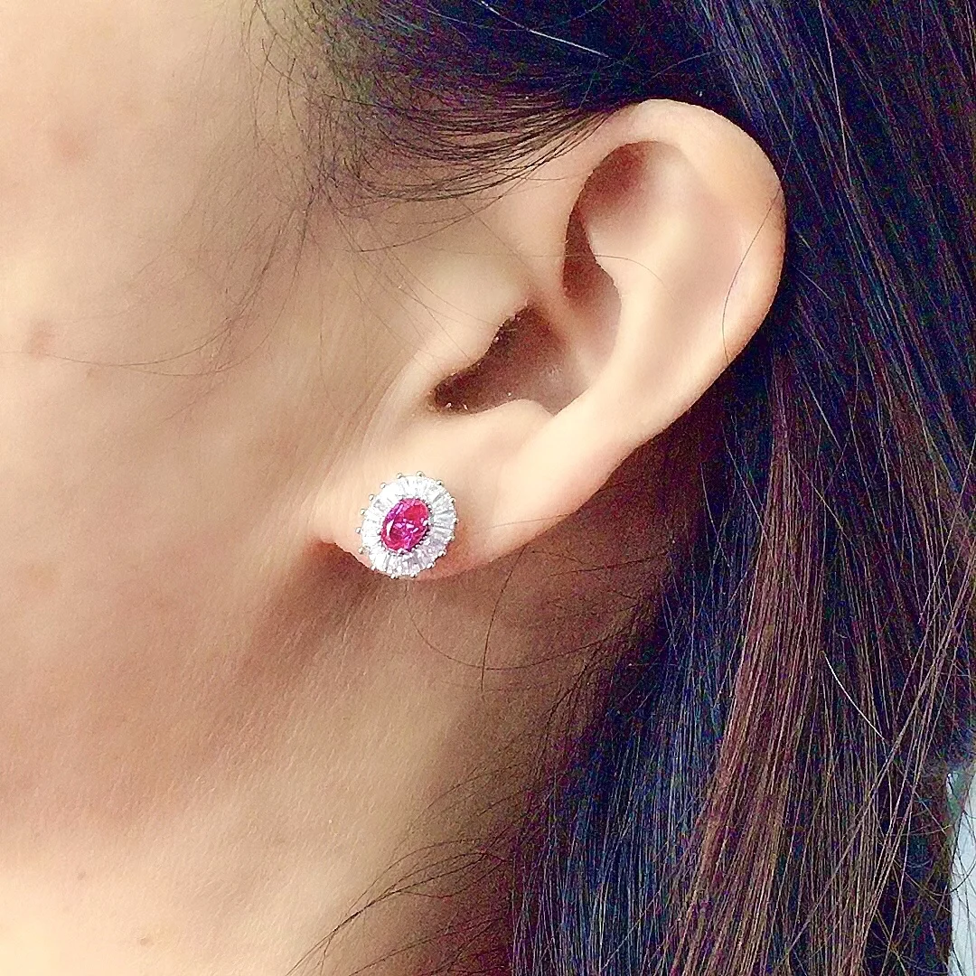 Серьги из серебра 925 пробы с натуральным топазом 4 Х6 мм | Украшения и аксессуары