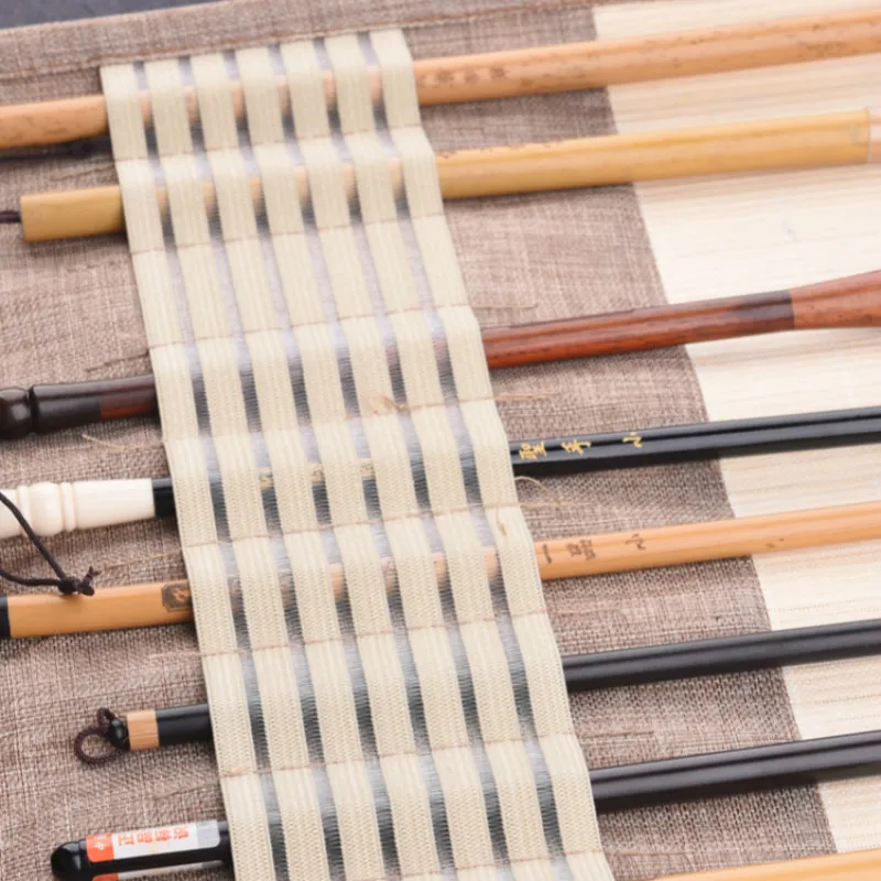 Китайская каллиграфия кисть прокатка занавеска Карандаш сумка держатель