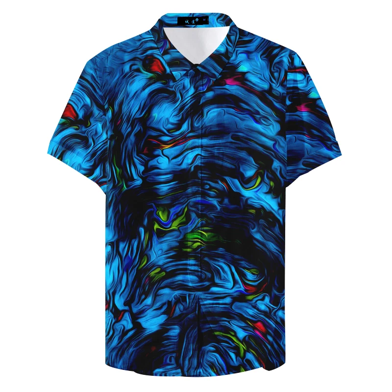 Харадзюку на пуговицах цифровой неоновый камуфляж винтажные мужские