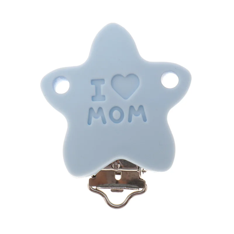 Fkisbox 2pcs Mouse Pacifier Clip Silicone Bead Baby Teether& Plastic Teething Accessories Nipple Clasps Toy DIY Round Koala