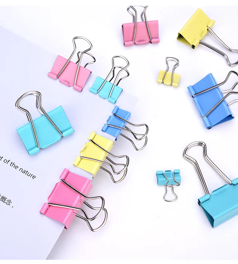 12pcs/BOX 50mm M&ampG Long tail folder pigtail iron clip business card finishing office supplies | Канцтовары для офиса и дома