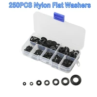 250 nylon flat washer set w box black plumbing seal buffer packer tap bath sink o ring washer for home decor accessories