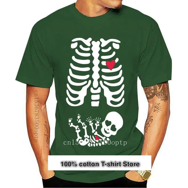 

Camiseta de Halloween con esqueleto de bebé, ropa de maternidad divertida y terrorífica para mujeres embarazadas