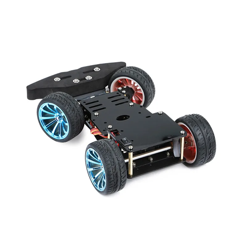 

4WD Smart Steering Robot Car Chassis S3003 Metal Servo Bearing Kit for Arduino Metal Gear Motor 25MM Robot Platform DIY Kit