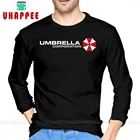 Футболка мужская в стиле панк Umbrella Corporation, подарок на Новый год, рубашка с длинным рукавом на осень, большого размера под заказ