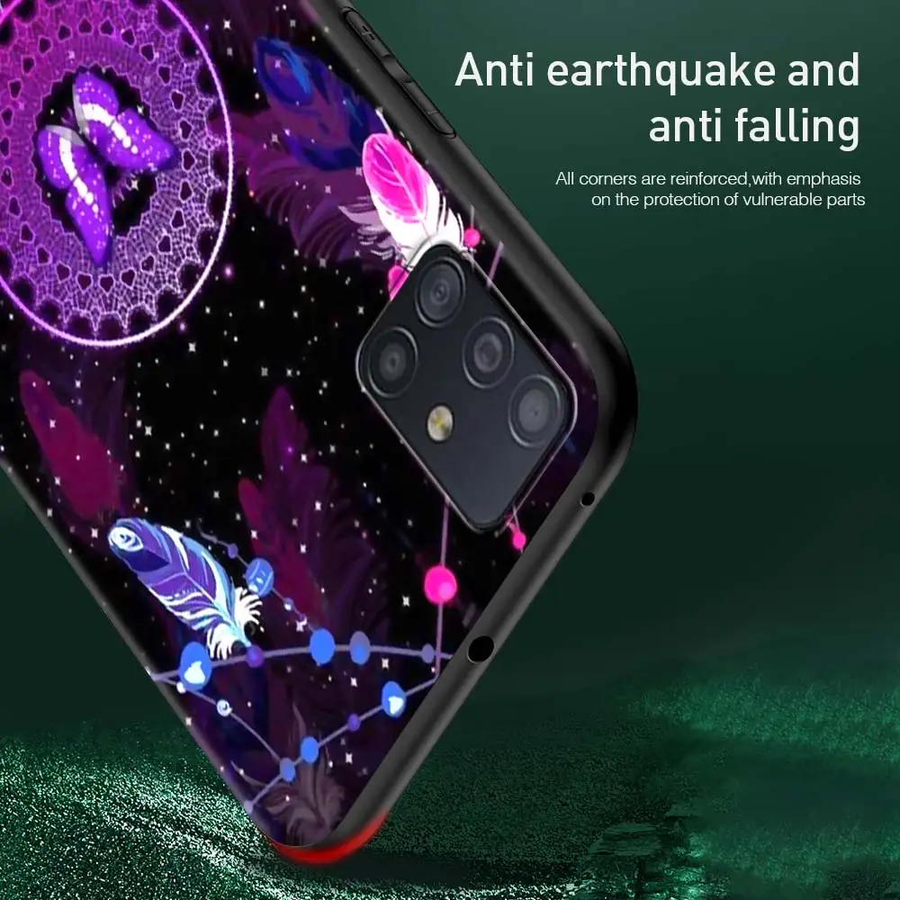 Silicone Case For Samsung Galaxy A51 A71 A21S A12 A31 A32 A52 A41 A02S A10 M31 M51 Soft Phone Coque Dream Catcher Watercolor