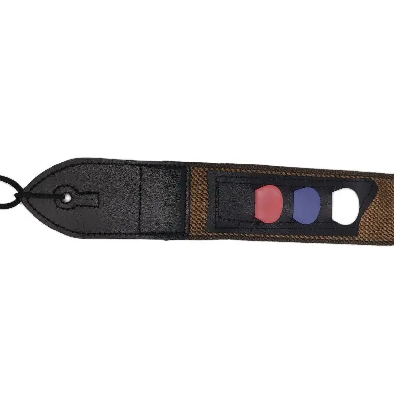 neue gitarre strap mit 3 picks halter pu leder enden elektrische oder akustische gitarre gitarre gürtel bass ukulele universal strap free global
