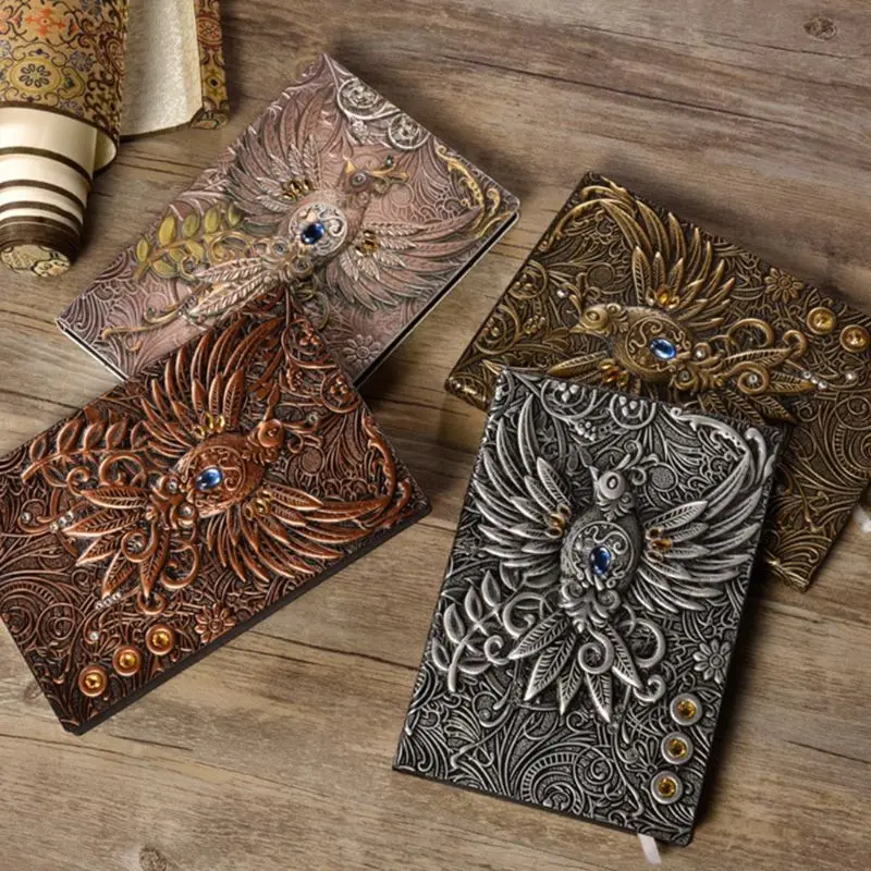 Винтажный Ретро ежедневный ноутбук Феникс Длинная жизнь тема птицы выстроенная