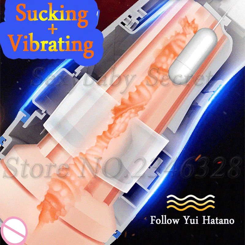 Вибратор с автоматическим зажимом и вибрацией искусственная вагина мастурбатор