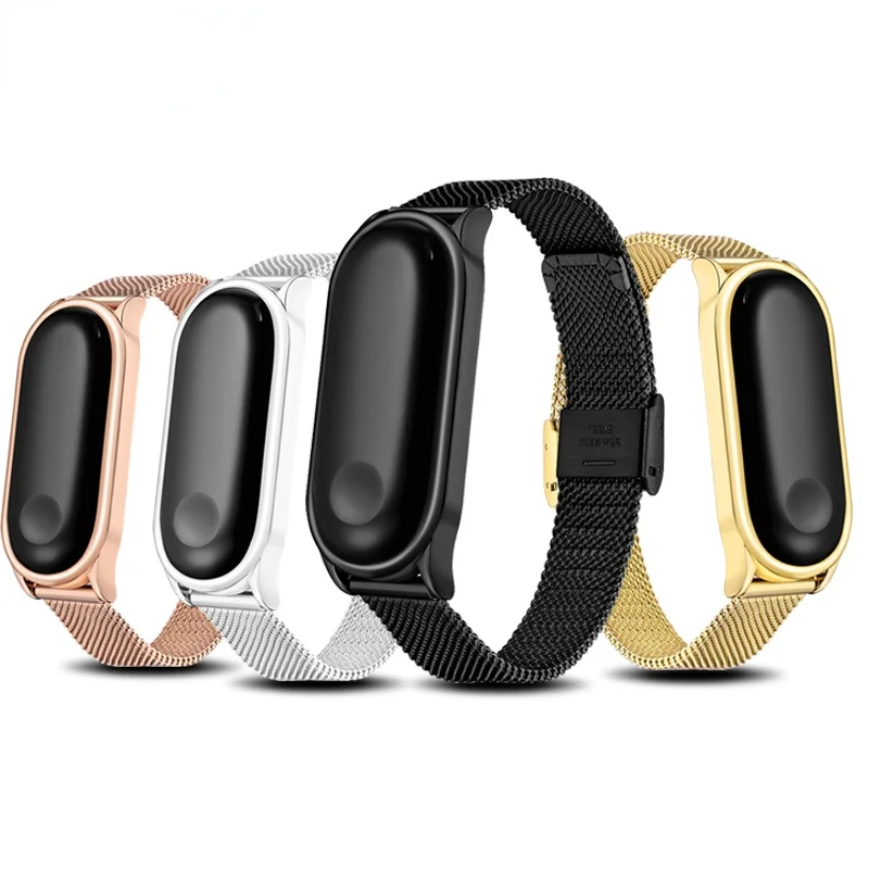 Ремешок из нержавеющей стали для Xiaomi Mi Band 6 5 4 3 металлический сменный Браслет MI |
