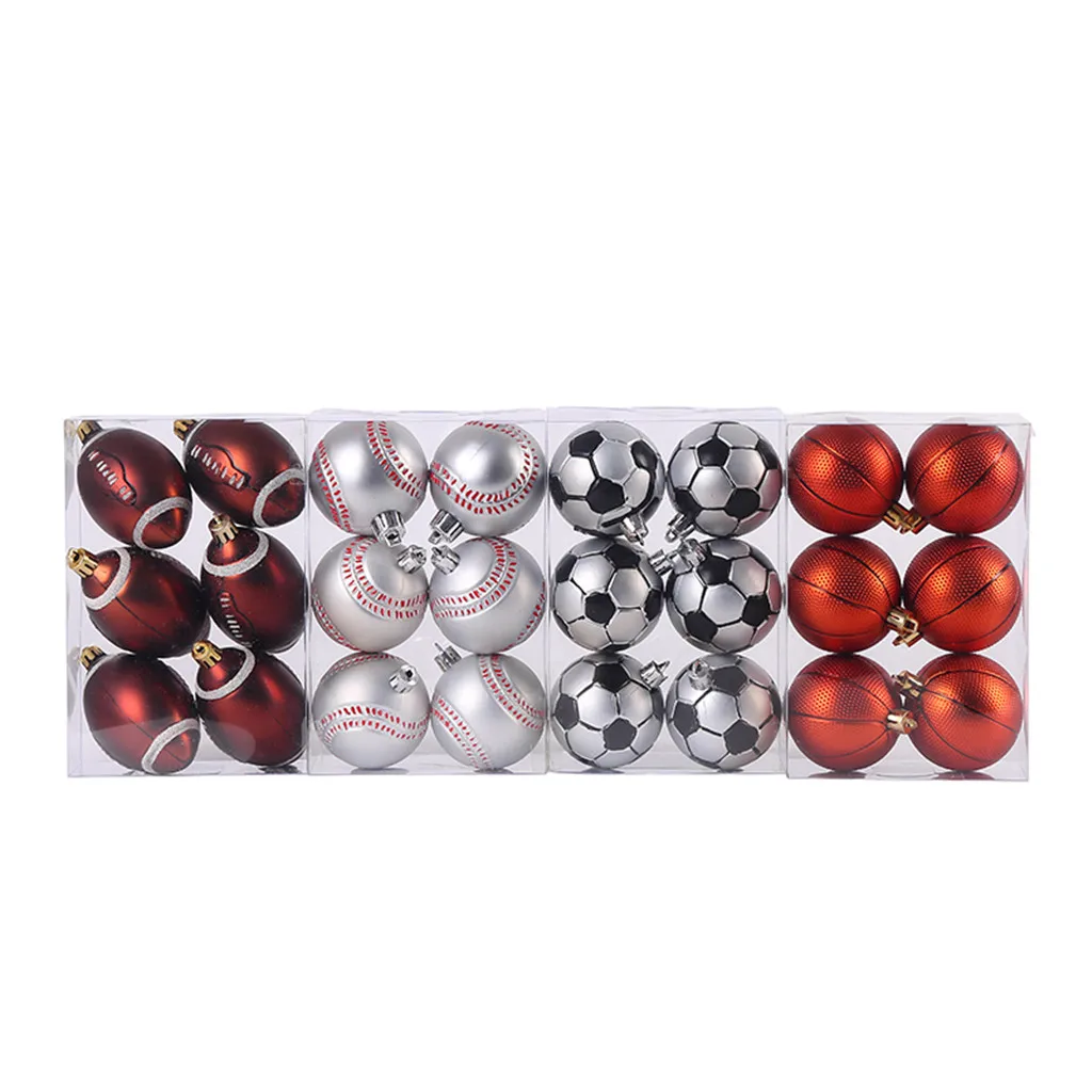 Рождественская елка украшение 6 см Рождественский шар футбол бейсбол баскетбол