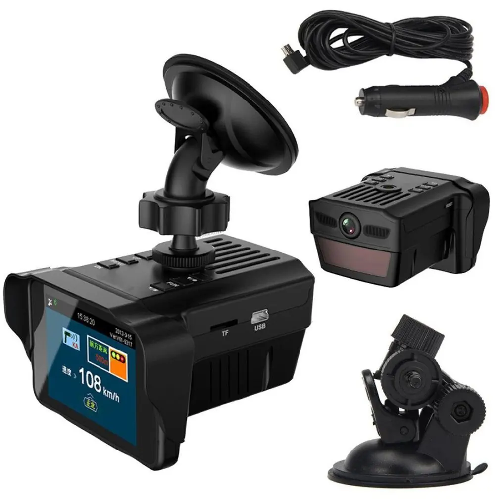 

Full Band Mirro Car Speed Laser Police Dog Radar Detector GPS Voice Alert Safety