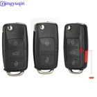 Jingyuqin 234 B Складной Корпус автомобильного ключа дистанционного управления чехол для VW Passat Polo Golf Touran Bora Ibiza Leon Octavia Fabia