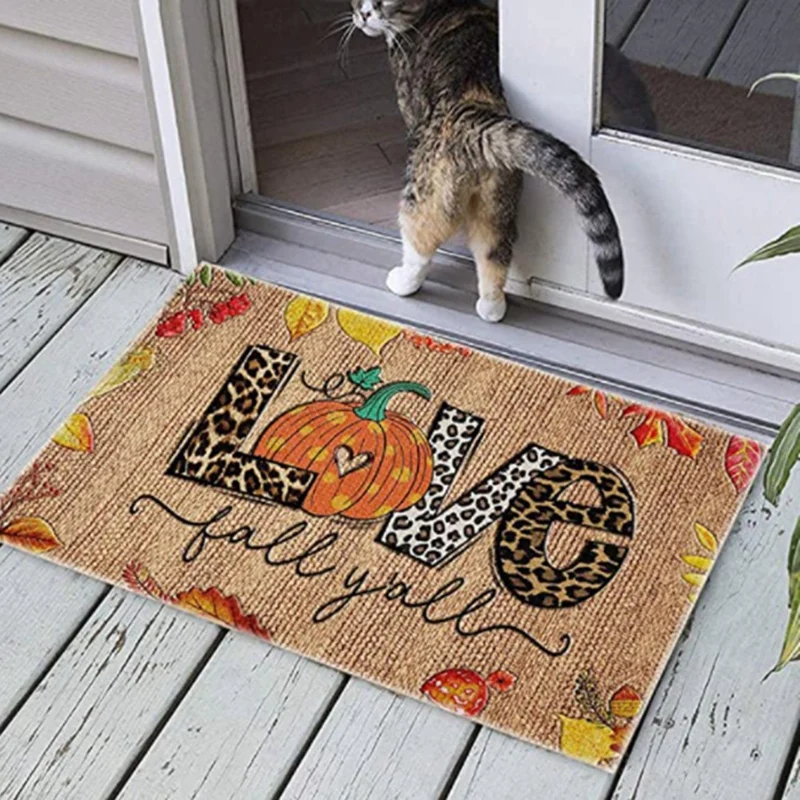 Рождество Хэллоуин любовь дверной коврик одеяло украшения для входной двери
