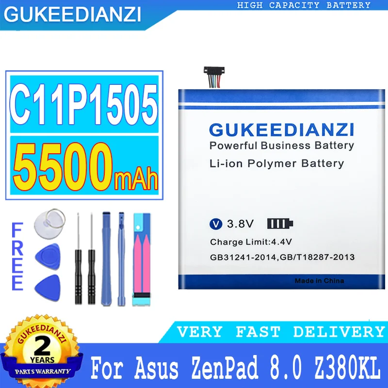 Аккумулятор большой мощности 5500 мА · ч аккумулятор GUKEEDIANZI C11P1505 для Asus ZenPad 8.0 Z380KL P024