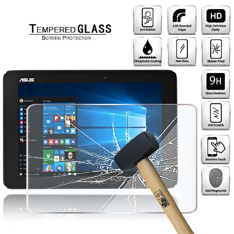 Tablet Tempered Glass Screen Protector Cover for Asus Transformer Book T100 Chi 10.1" Anti-Scratch Tablet Computer Tempered Film