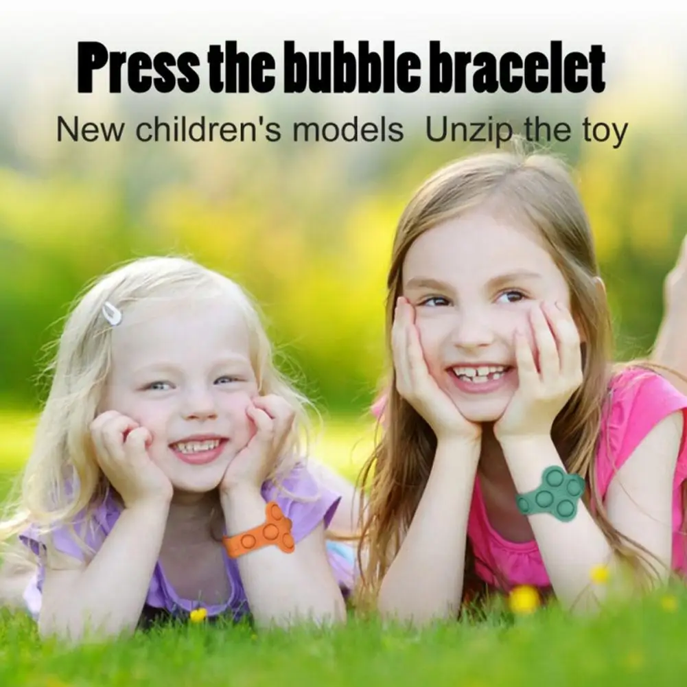 

Portable Compression Decompression Toy Bracelet, Bubble Music Decompression Silicone Bracelet Toy Soft Silicone Wristband