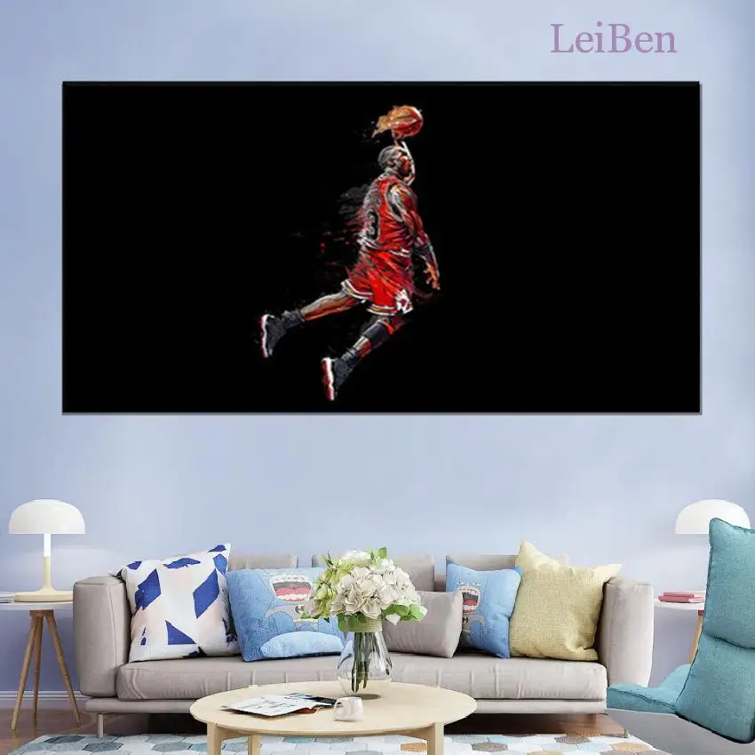 

Michael Jordan/kobe Bryant Wall Art Poster Basketball Superstar Large Size Picture Sports Canvas Painting Home Decor Living Room