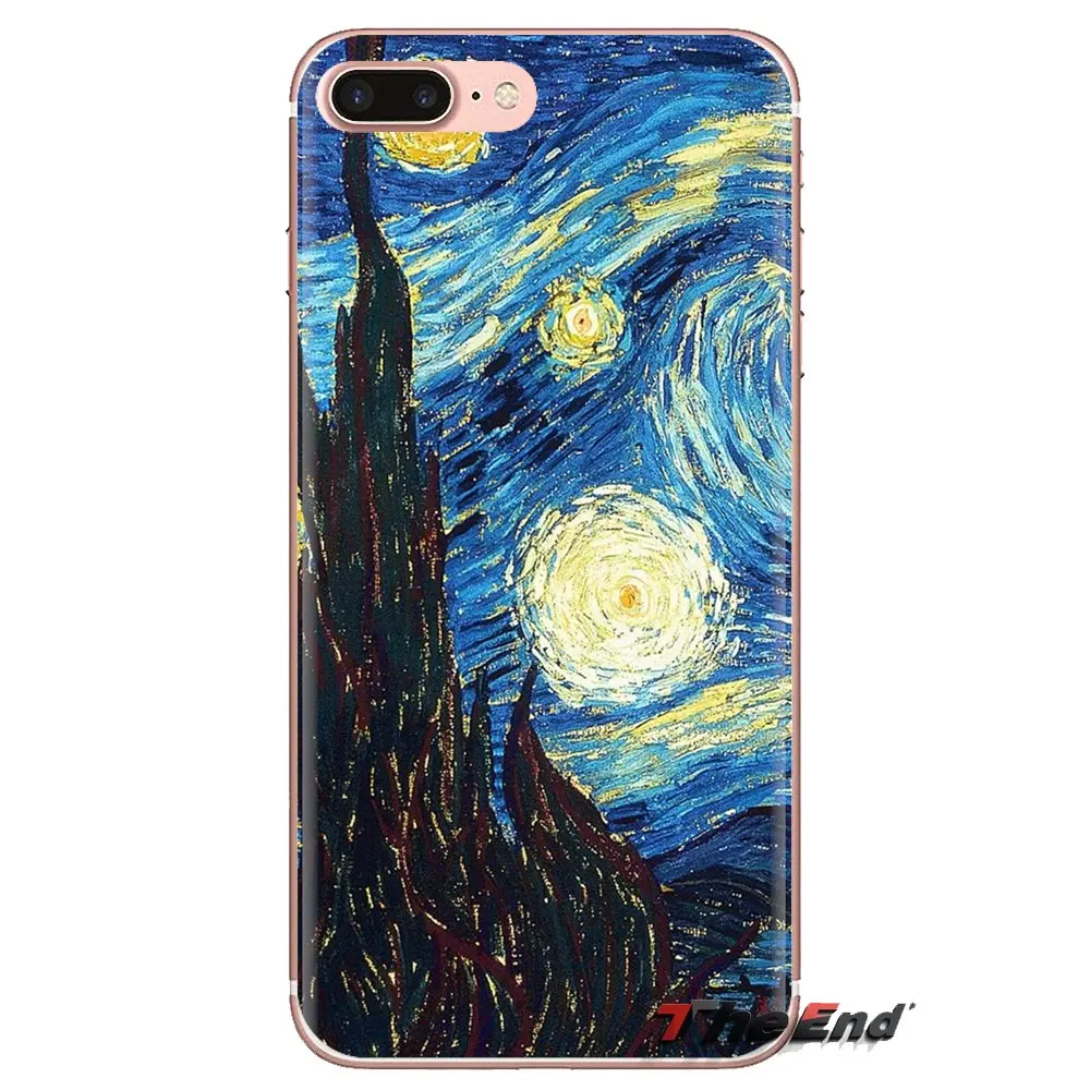 Прозрачные мягкие чехлы Van Gogh Starry Night для Xiao mi 6 A1 Max x 2 5X 6X Red Note 5 5A 4X 4A A4 4 3 Plus Pro |