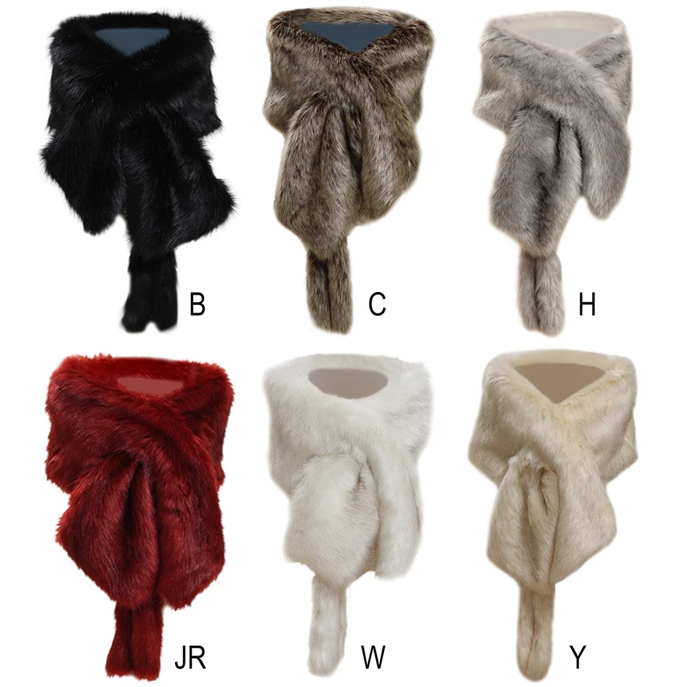 

Women Faux Fur Ponchos Capes Coat Free Size Bridal Wedding Dress Wraps Women Fluffy Vest Winter Coats Shawl Capes Fur Coat