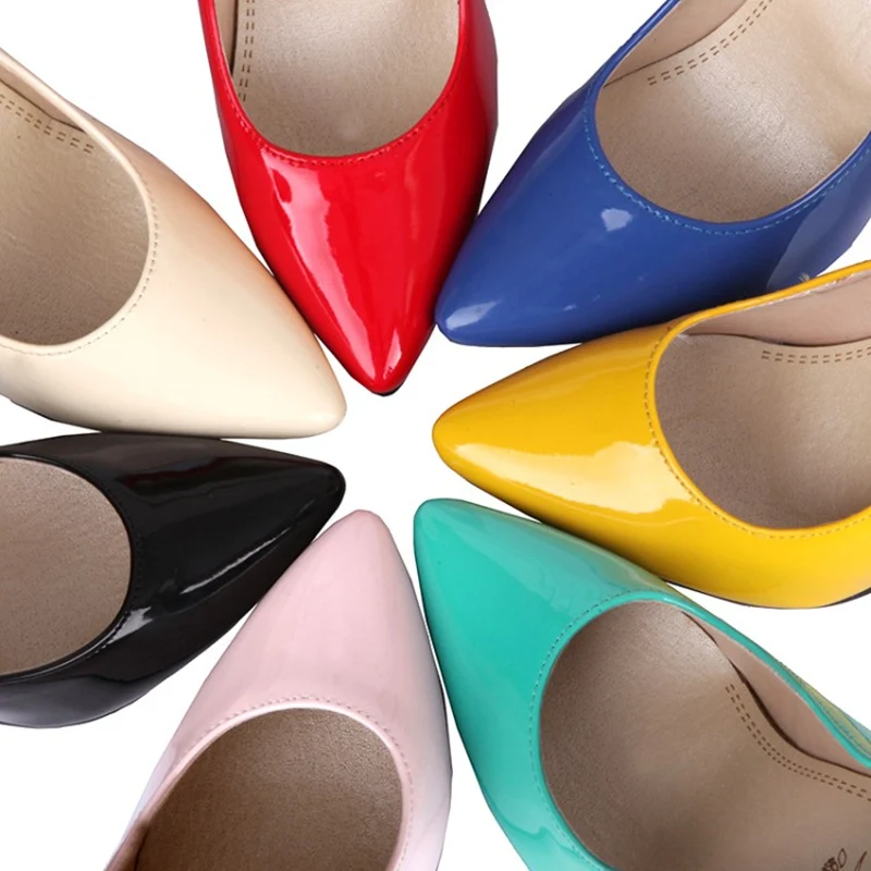 

Fashion High Heels Pumps Woman Shoes Green Nude Red Blue Women's Heeled Shoes Party Office Wedding Shoes Ladies Large Size