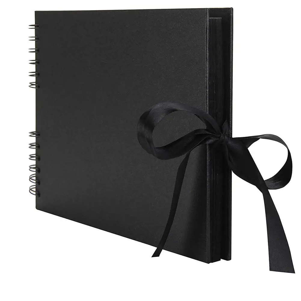 

Studyset 40Sheets(80Pages) Coil Style Bowknot Ribbon Circlip Photo Album DIY Scrapbook