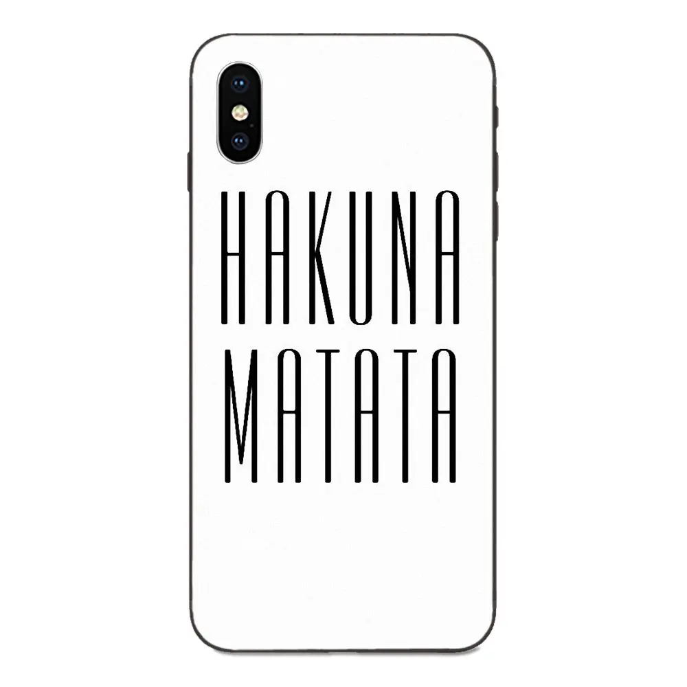 For Apple iPhone 4 4S 5 5S SE 6 6S 7 8 Plus X XS Max XR Soft TPU Case Coque Cover New Arrival Hakuna Matata | Мобильные телефоны и