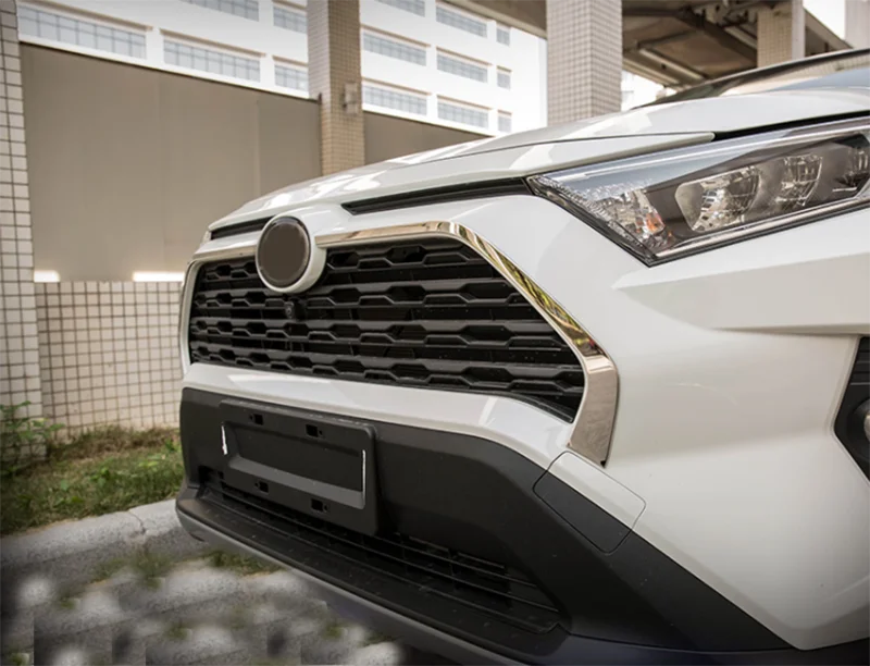 2 шт. передняя решетка декоративная накладка полоски для Toyota RAV4 2019 2020 стайлинга