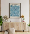Плакат Вильяма Морриса с синими календулами-идеально подходит для украшения вашей комнаты