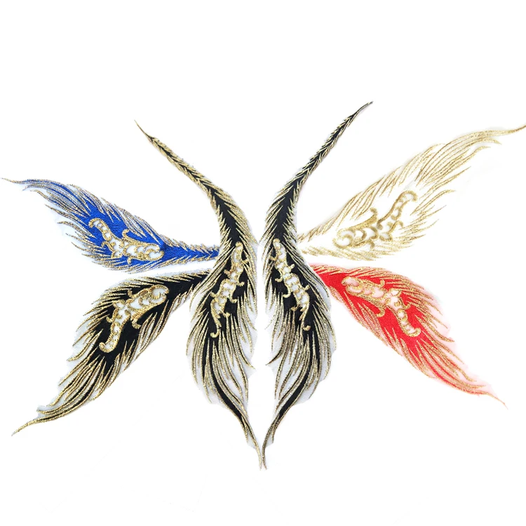 5 X Gold Line Phoenix Embroidered Patches sew on Sewing Lace Applique Embroidery Clothes DIY Supplies Crafts | Дом и сад