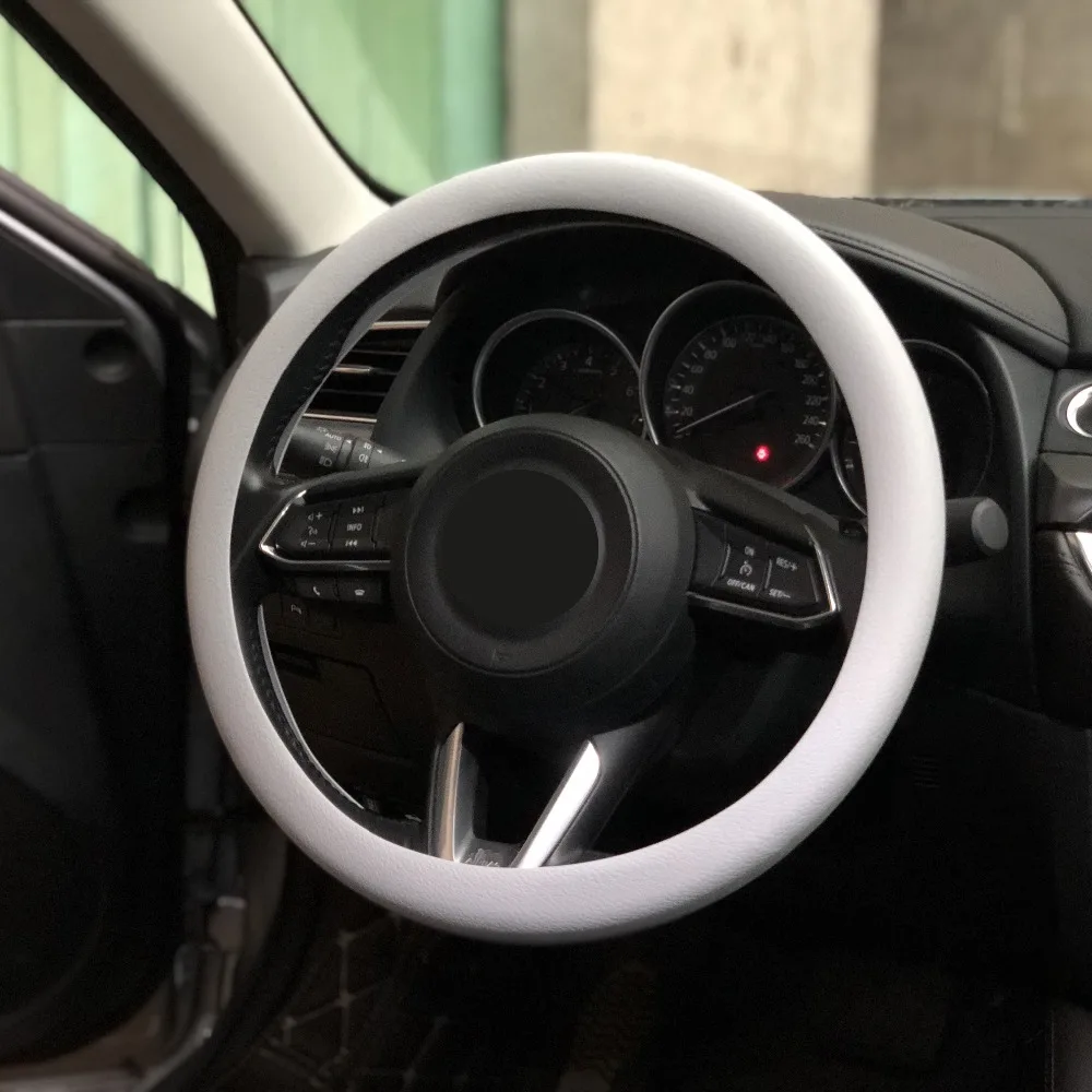 

Car Soft Silicon Steering Wheel Cover For Skoda Octavia Yeti Roomster Fabia Rapid Superb KODIAQ Citigo