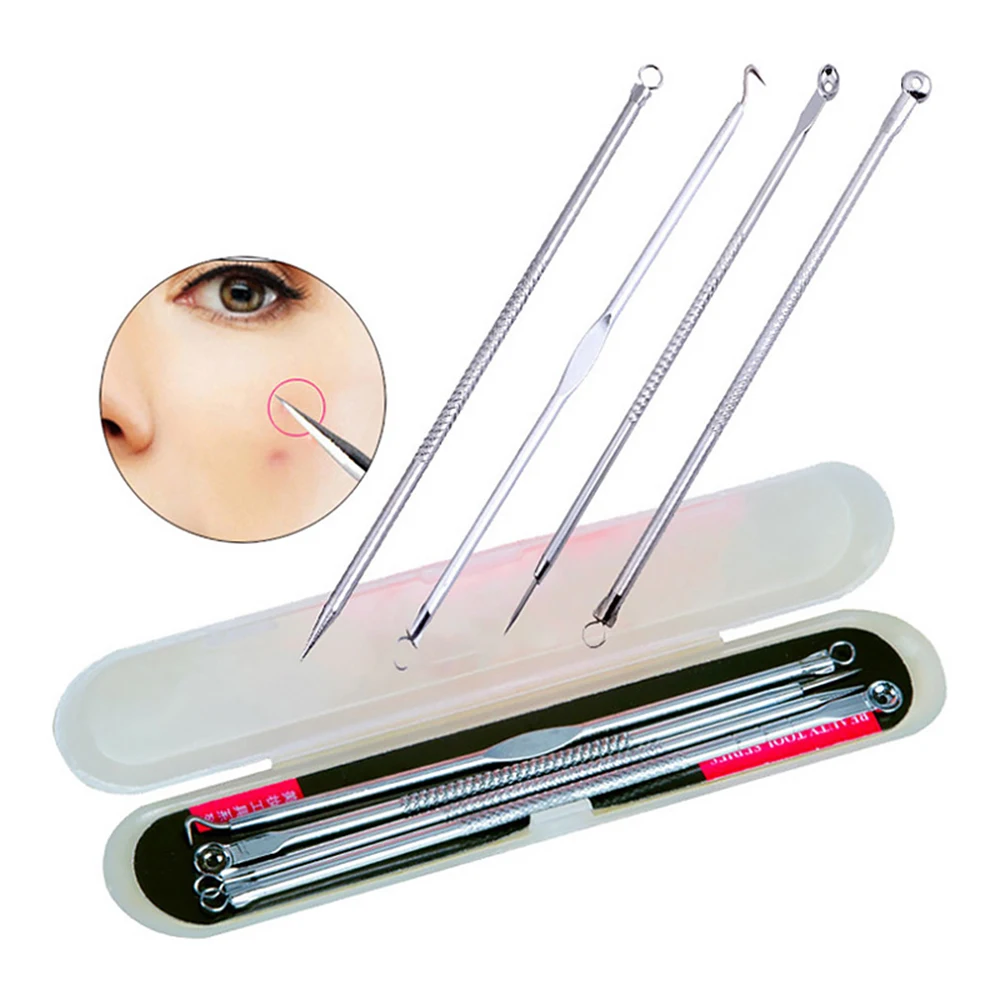 4 шт. инструмент для удаления угрей и ложка средство ухода за кожей