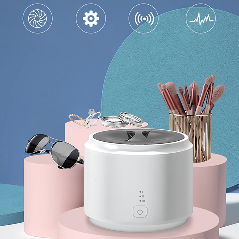 

Portable Household Ultrasonic Cleaning Machine Eyeglasses Denture Cleaner Ultrasonic Mini Cleaner