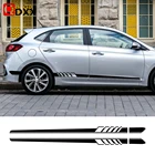 Для Hyundai CRETA EON EQUUS I10 I20 I40 IONIQ IX25 IX55 KONA автомобильные аксессуары 2 шт. Автомобильная дверь боковая Наклейка Виниловая наклейка
