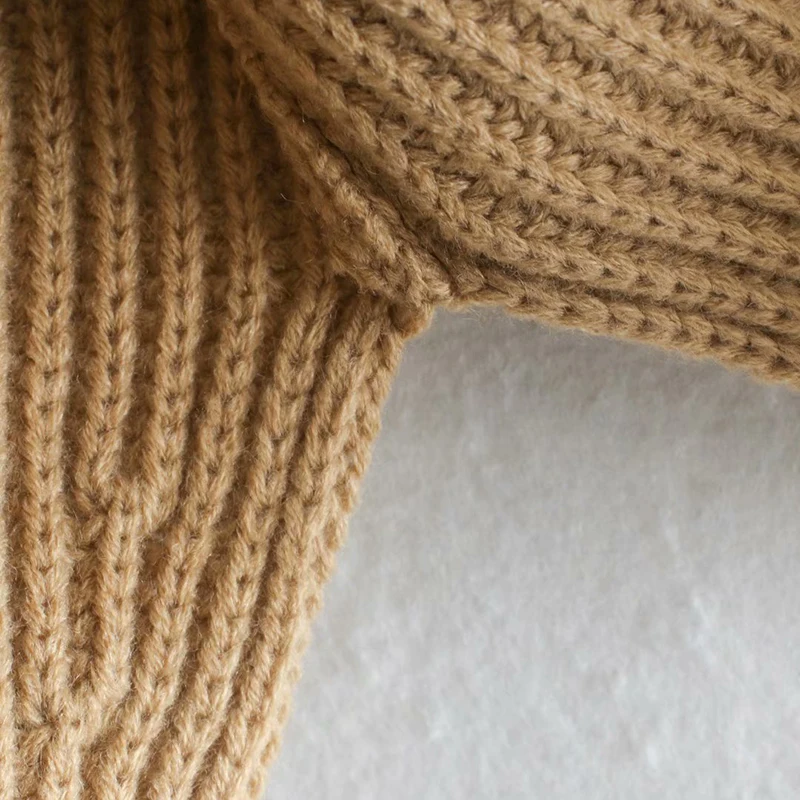 

Casual solid color knitted vest V-neck vest sweater ladies loose pullover
