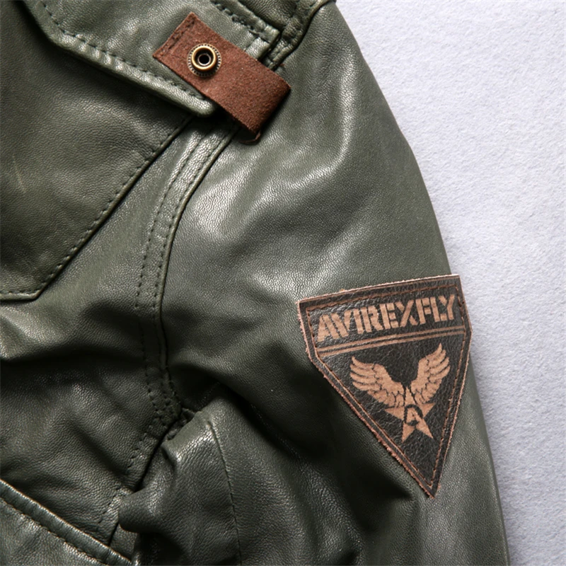 

2021 Men's Long hooded jacket genuine leather flight jacket brand cowskin vintage European American Leather Coat