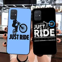 CUTEWANAN Just Ride biking Bicycles Soft black Phone Case for Samsung S20 plus Ultra S6 S7 edge S8 S