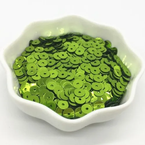 Light green 3 мм 4 мм 5 мм 6 мм плоский круглый ПВХ свободные Блестки блестка шитье ремесло для свадебного украшения одежды платье колпачки для обуви DIY аксессуары - Цвет: Light green