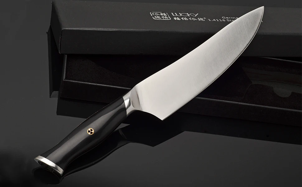 Нож шеф-повара Gyuto, кухонный, Германия 1,4116, нержавеющая сталь, 8 дюймов, Кливер, филе рыбы, нож для мяса, слайсер, инструмент для измельчения, инструмент для приготовления пищи 34
