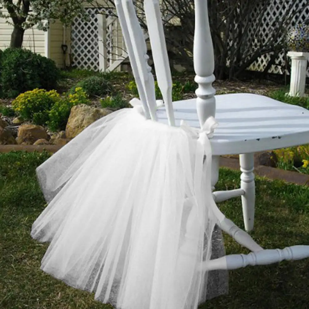 Юбка на стул для дня рождения свадебное украшение сетчатая юбка Сетчатое