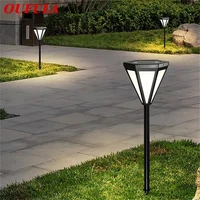 oufula outdoor contemporary simple lawn lamp black led lighting waterproof home for villa garden