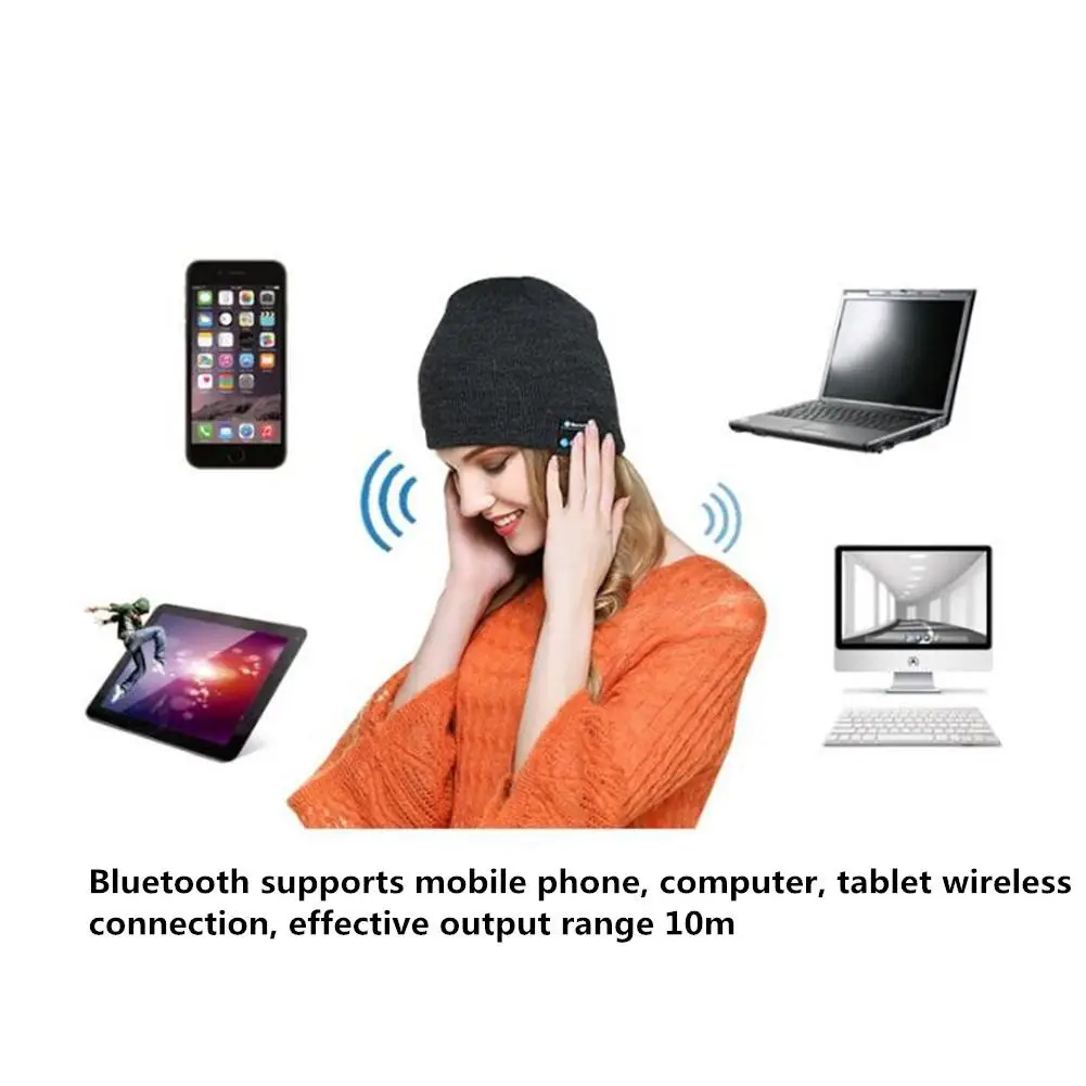 Hobbylan Bluetooth наушники музыкальная шапка зимние беспроводные гарнитура с