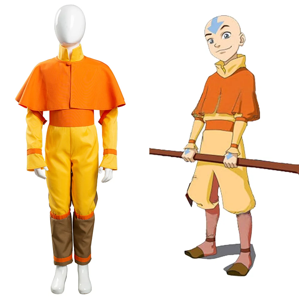 

Avatar The Last Airbender Avatar Aang Cosplay Costume Outfits Kids Children Jumpsuit Halloween Carnival Suit