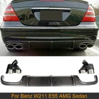 Диффузор заднего бампера для Mercedes Benz W211 E55 AMG Sedan 2002-2006