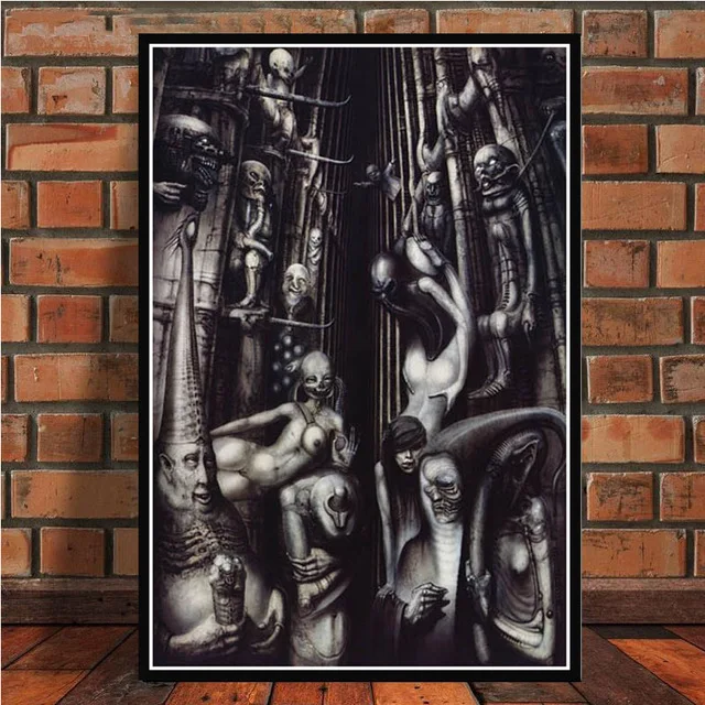 Плакат Hd печать Hr Giger Li II инопланетянин ужас искусство Ретро Живопись настенное